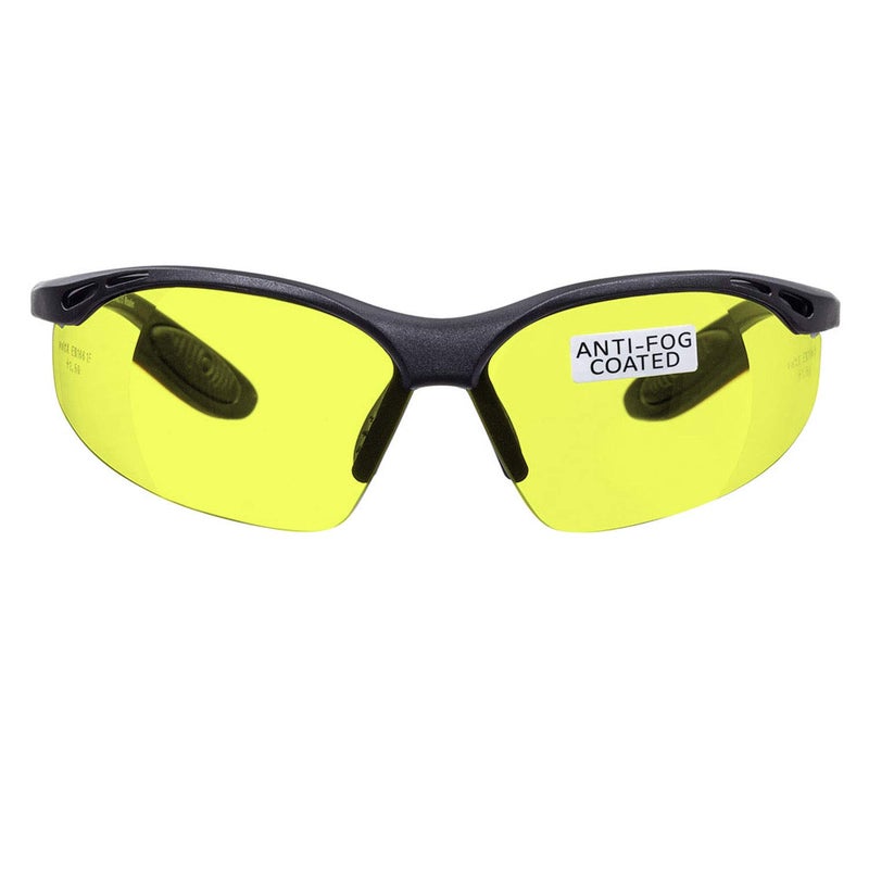 voltX 'Constructor' SAFETY READERS Full Lens Reading Safety Glasses (+1.5 Dioptre, Yellow) ANSI Z87.1+ & CE EN166F, Wraparound Style - Includes Safety Cord with headstop - UV400 anti fog coated lens - Image 1
